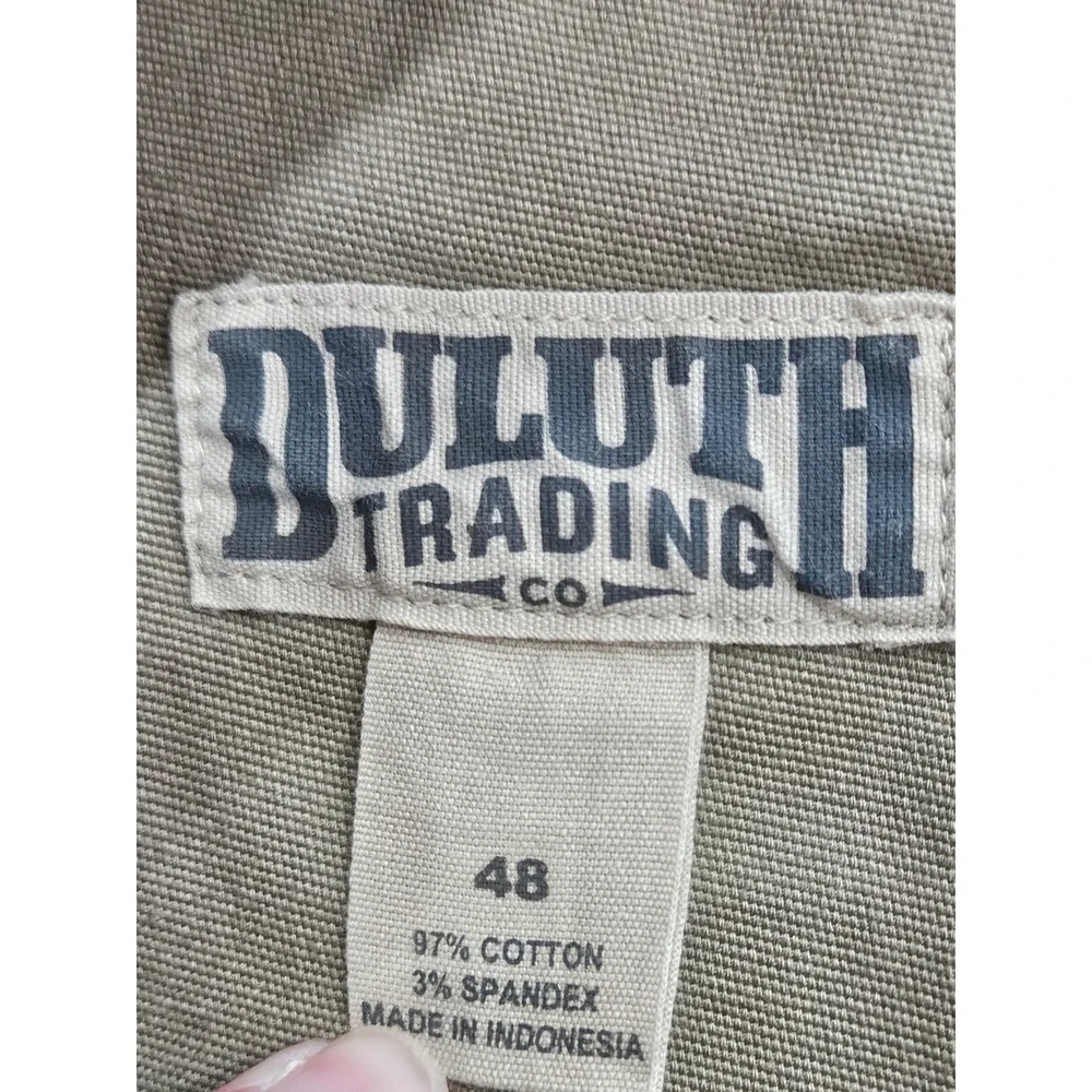 Duluth Trading Co Flex Fire Hose Cargo Shorts Mens 48 Khaki Tan Workwear Hiking